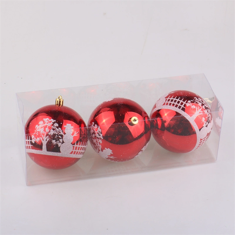 10cm vermelho plástico Natal Ball ornaments Natal árvore decoração