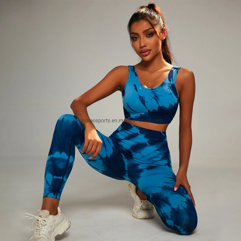 Femme Fashion l'impression de travaux de remise en forme de vêtements de Yoga Gym hors fonction Active Wear 2 pcs set Costume de Yoga