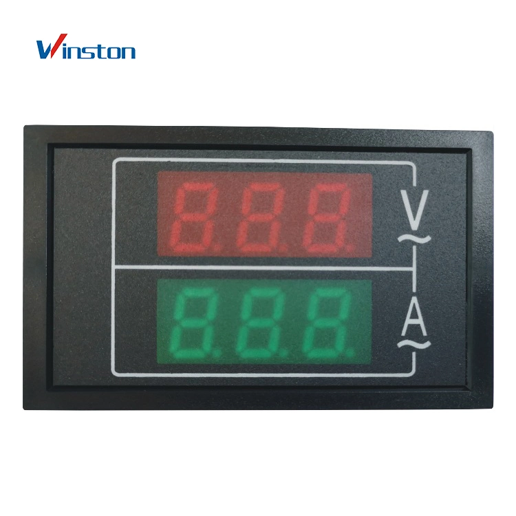 AC 80-300V 100una pantalla LED digital DUAL AC Voltímetro amperímetro Voltios Amperios medidores de panel de medidor de corriente