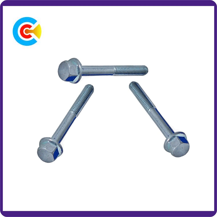 DIN/ANSI/BS/JIS Carbon-Steel/Stainless-Steel Hexagonal Head Flange Rod Lengthened Furniture Plated Screws