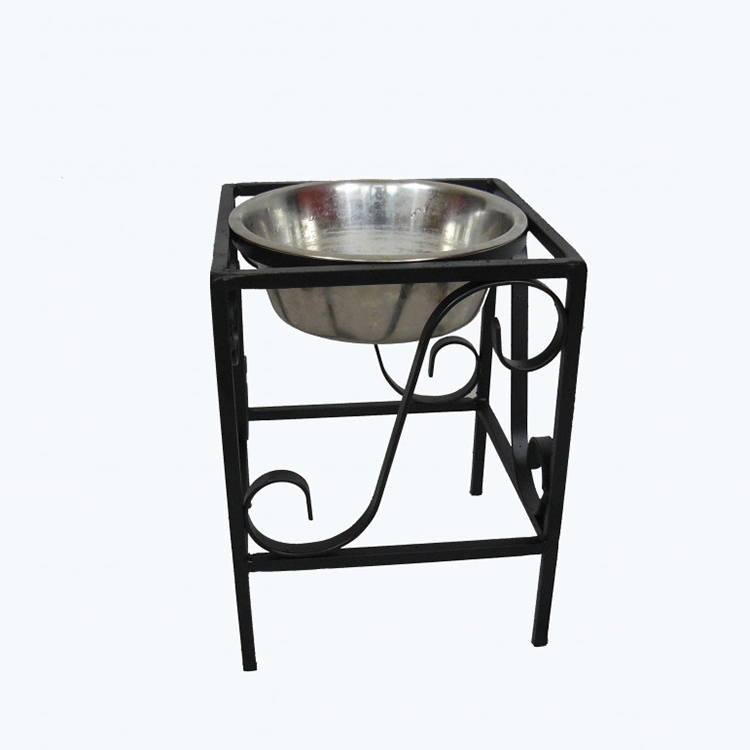 Jh-Mech Light Weight Single Metal Dog Bowl Stand for Large Dogs