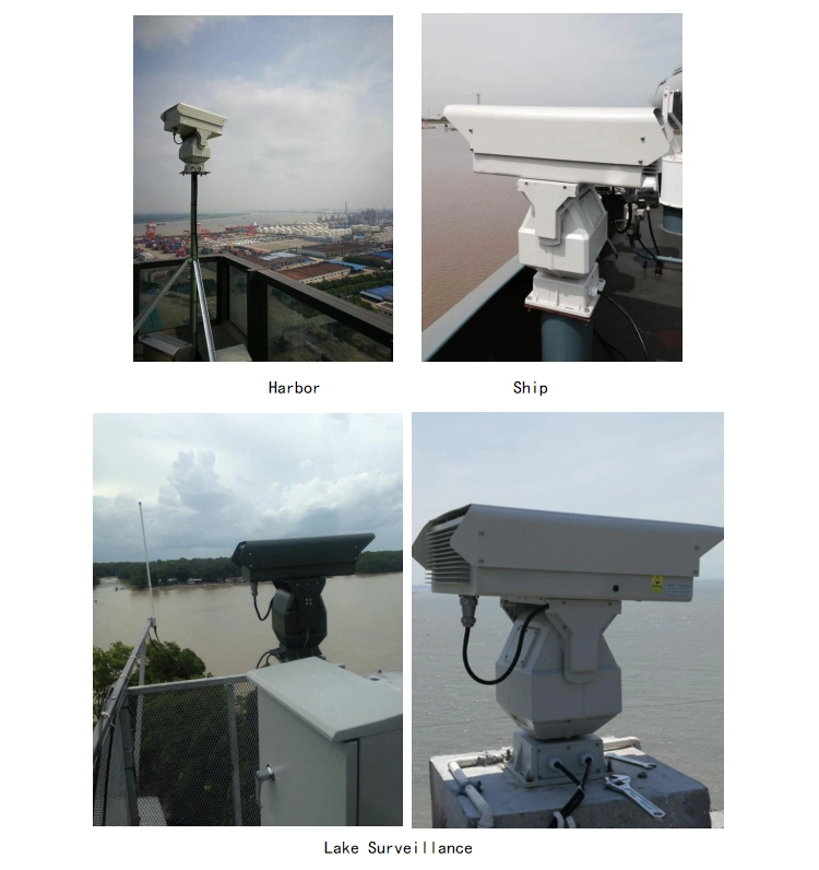 10km Porto Marítimo de Alta Resolução Drone Segurança PTZ Auto Track Detectar Thermal Imager Sistema de Câmara