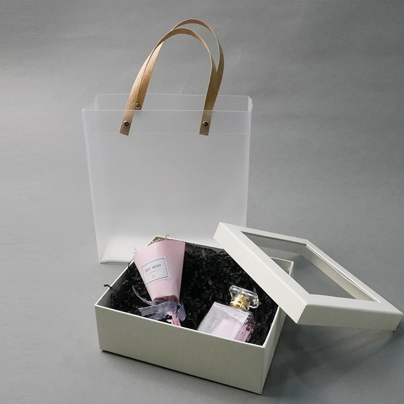 Cajas de regalo rígidas blancas con PVC personalizadas de Perfume cosmético al por mayor Ventana