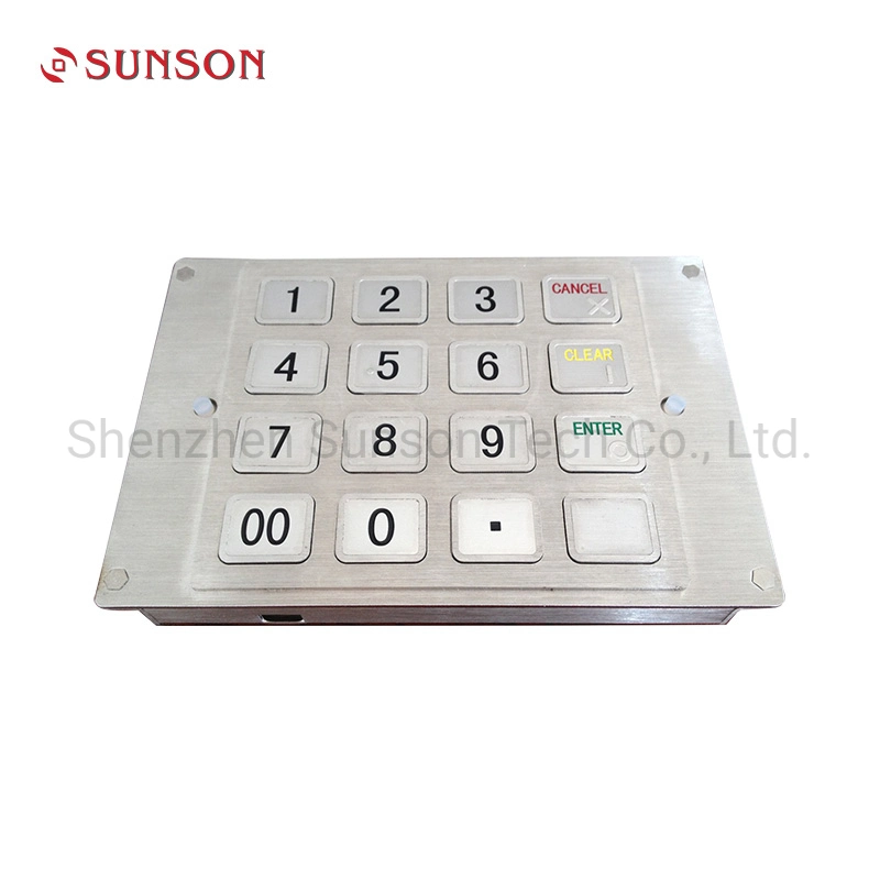 16-Key Encrypting Keyboard for Card Vending Kiosk Machine