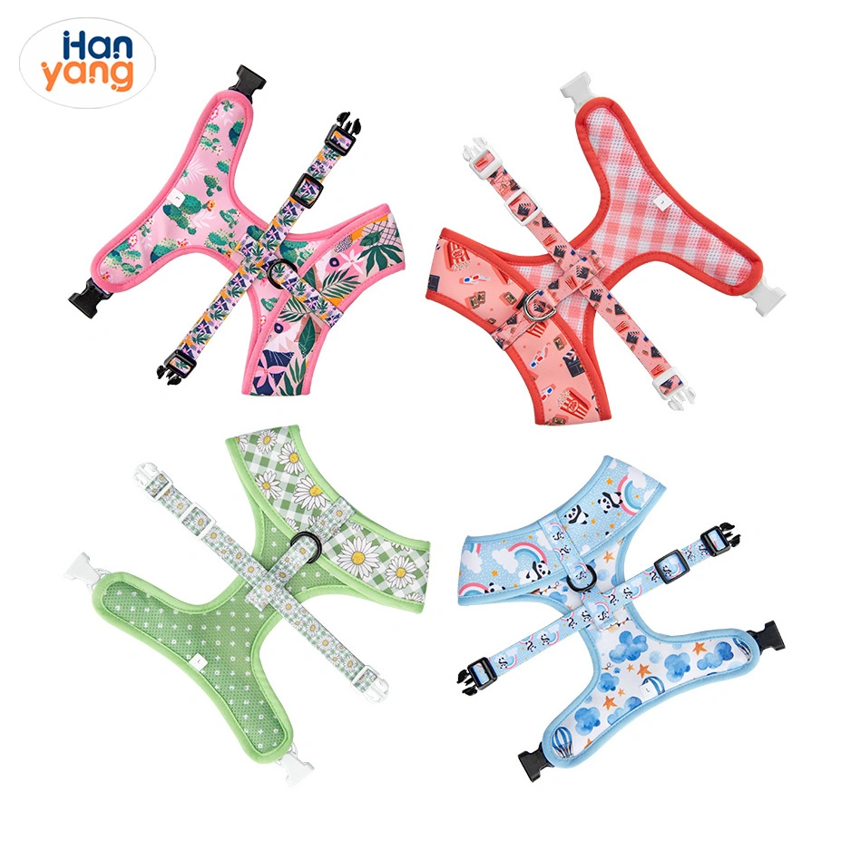 Hanyang Ins Hot Sale Dog Collar Pet Supplies Breathable Mesh Dog Harness