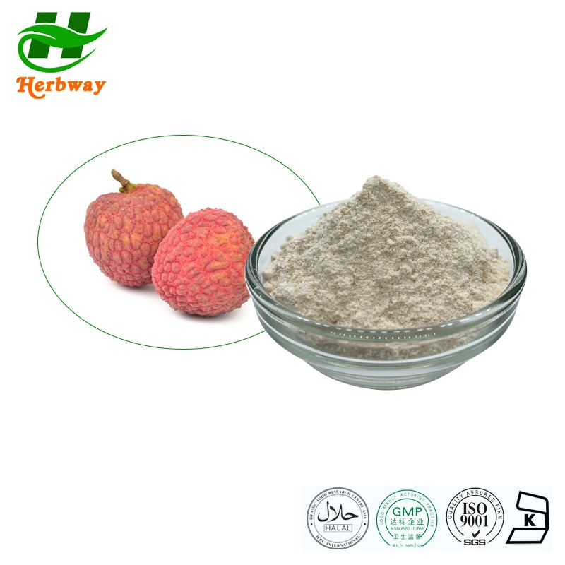 Herbway Kosher Halal Fssc HACCP Certified Natural Spray Drying Freeze-Dried Lychee Powder