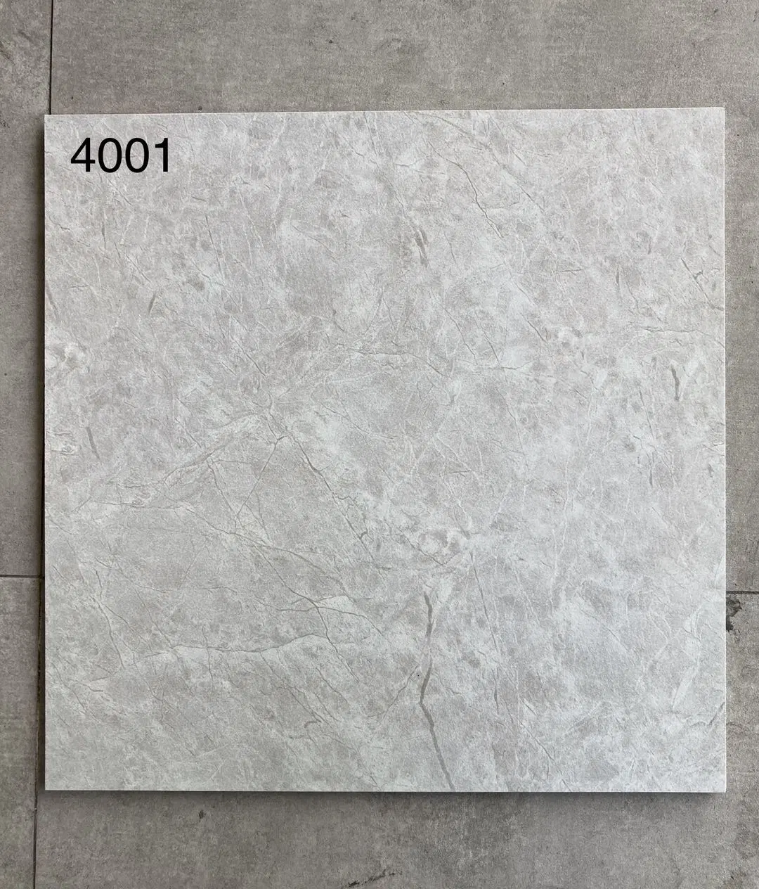 400X400 Terrazzo Concrete Look Charcoal Color Glazed Matt Surface Rustic Tiles for Floor and Wall