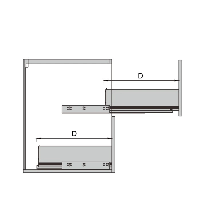 Aluminium Frame Tempered Glass Kitchen Storage 3&4 Side Pull out Basket