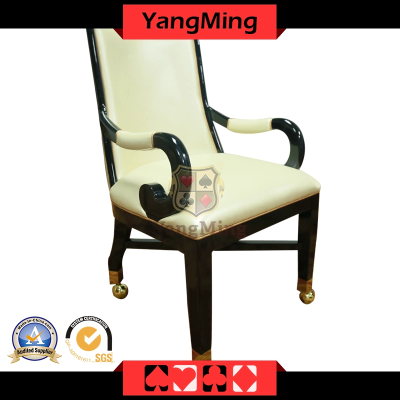 Casino Club of Korean Style Gambling Poker Chair of Solid Wood Chair with Pulley (YM-DK14)
