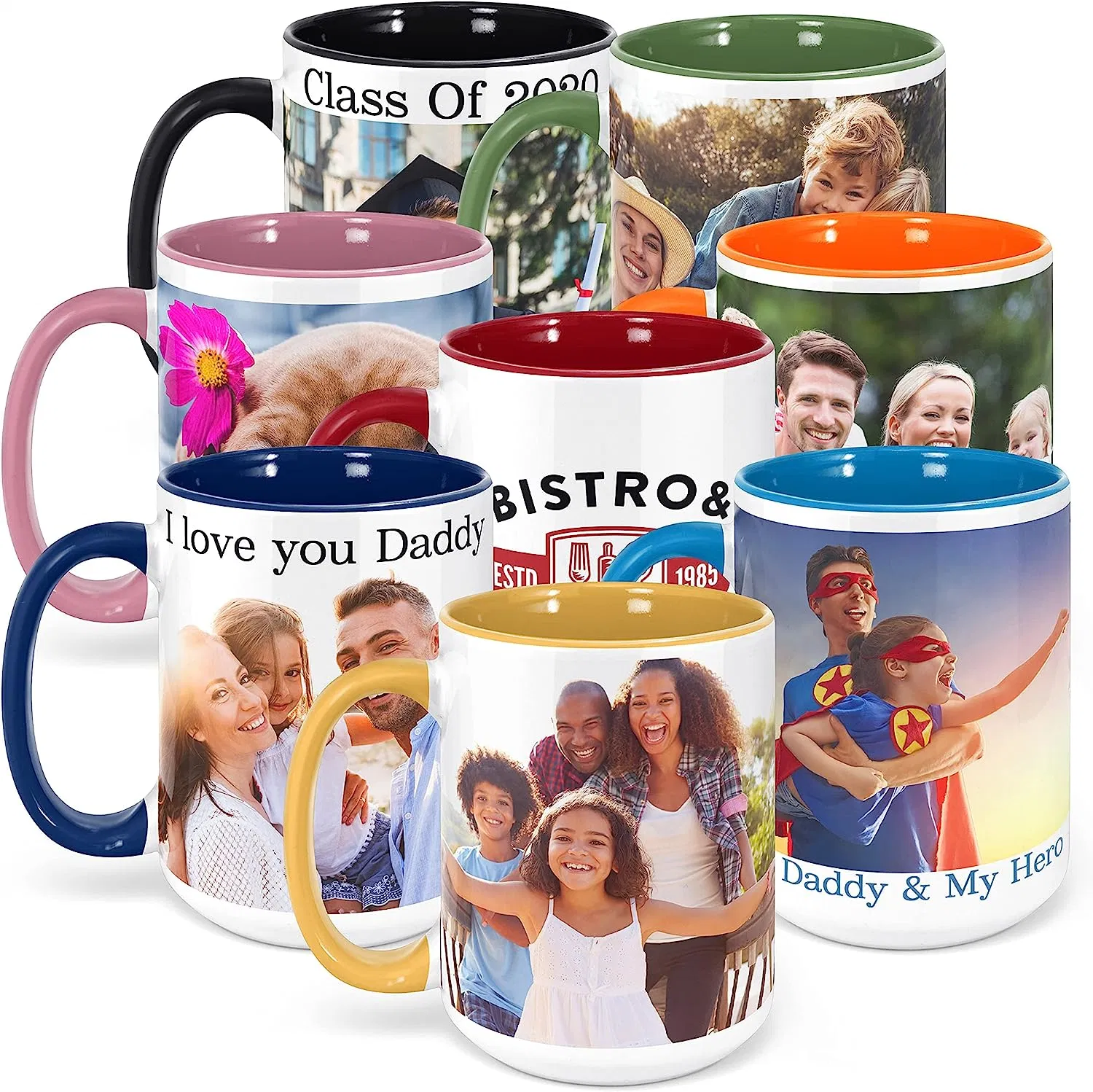 Custom Photo Coffee Mugs Personalized Mugs W/Picture, Text, Name Personalized Gifts