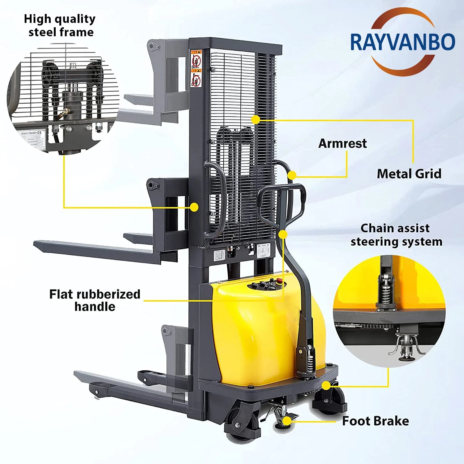 Original Factory 1000kg 2000kg Hydraulic Full Automatic Forklift Electric Pallet Stacker