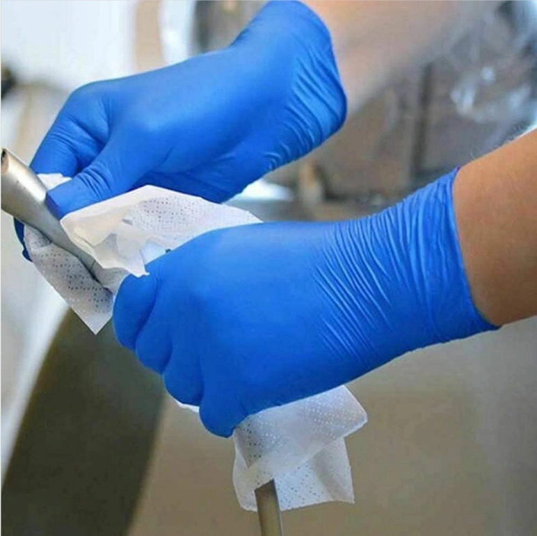 Disposable Lates Blue Protective Vinyl/Latex/Nitrile Gloves