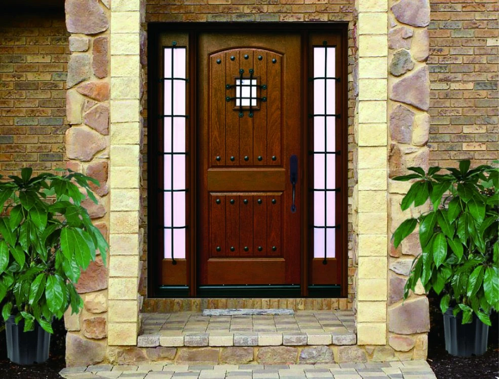 36in X80in Wholesale Waterproof Exterior Fiberglass/FRP/GRP/SMC Door with Frame for Home Canada Us Market