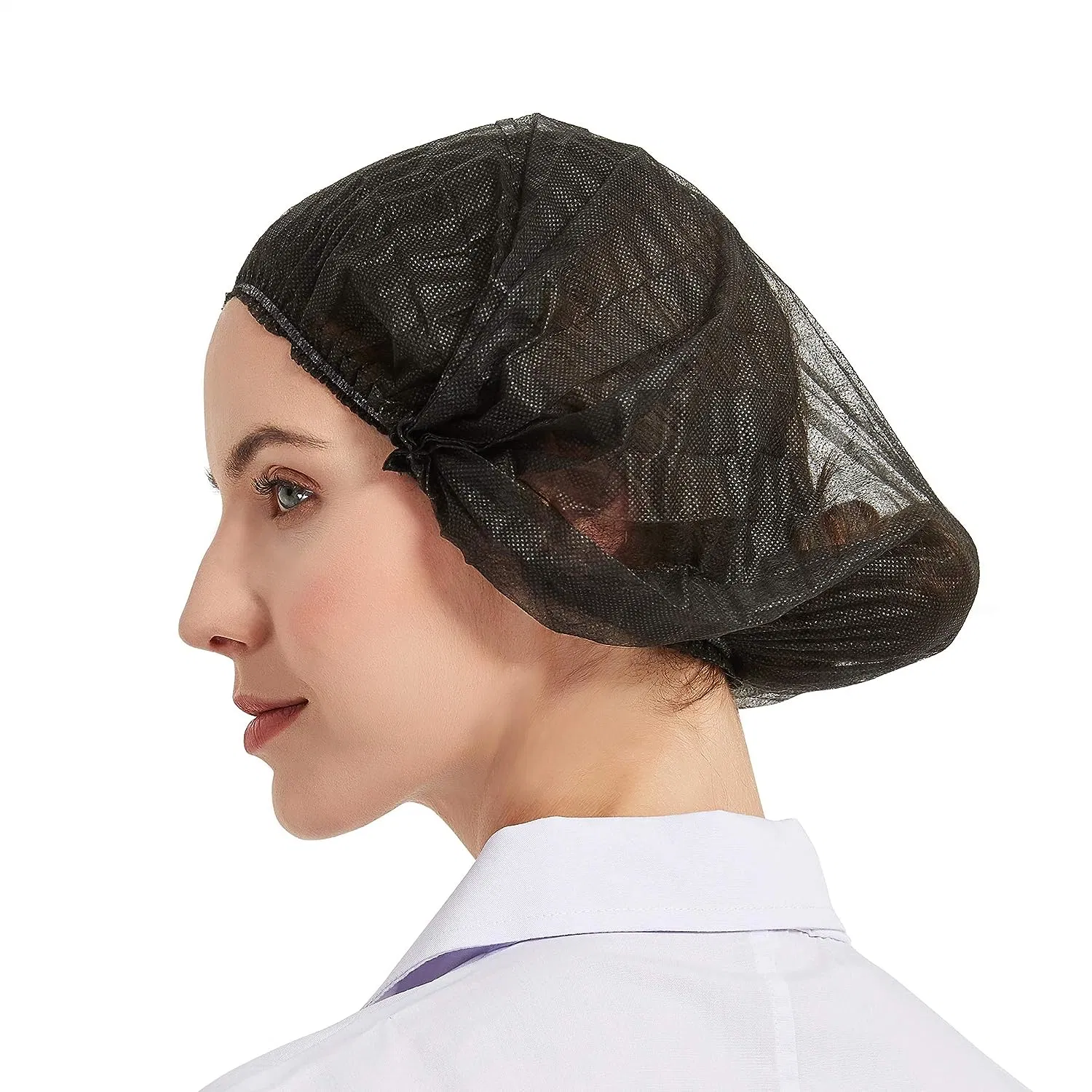 Disposable Hair Nets, Elastic Head Cover, Bouffant Caps, Sanitation Head Cover for Food Service, SPA Men & Women