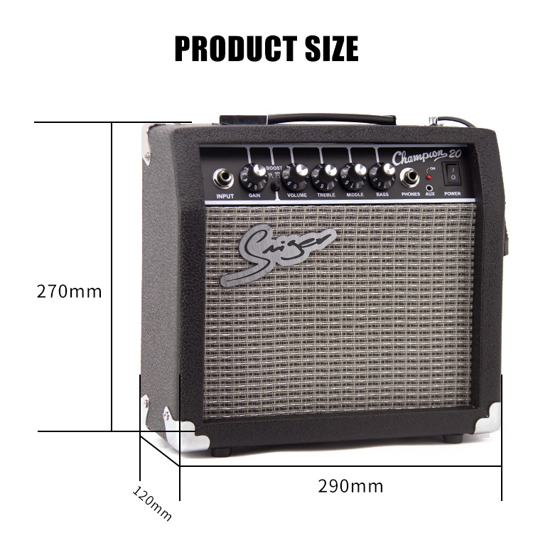 Ga-15 de alta qualidade-Fen 20W amplificador de guitarra acústica de guitarras elétricas