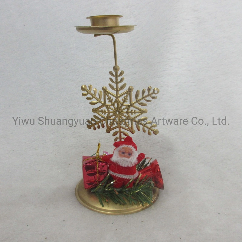 Christmas Iron Candle Decoration with Angel Tower Star for Holiday Wedding Party Decoration Hook Ornament Craft Gifts