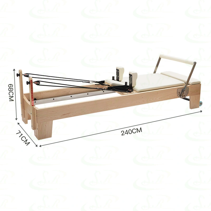 Fitness Equipment Commercial Pilates Studio White Maple Wood Pilates Reformer Equipment Reformer Pilates