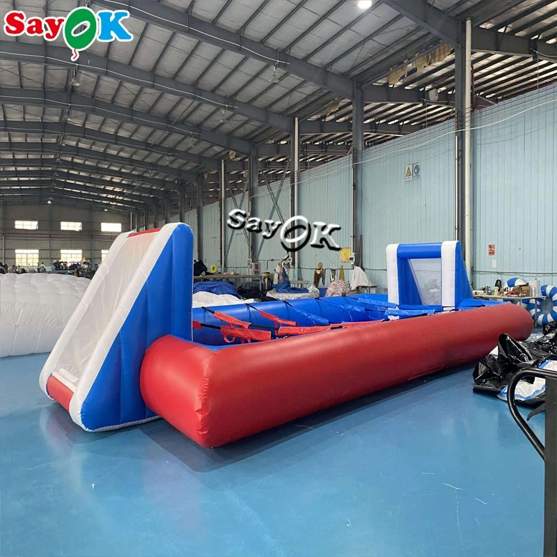 Sayok Funny Commercial Inflatable Soccer Field Bouncy Field Soccer Field Game Outdoor Sports Game Inflatable Human Table Football Field for Sale