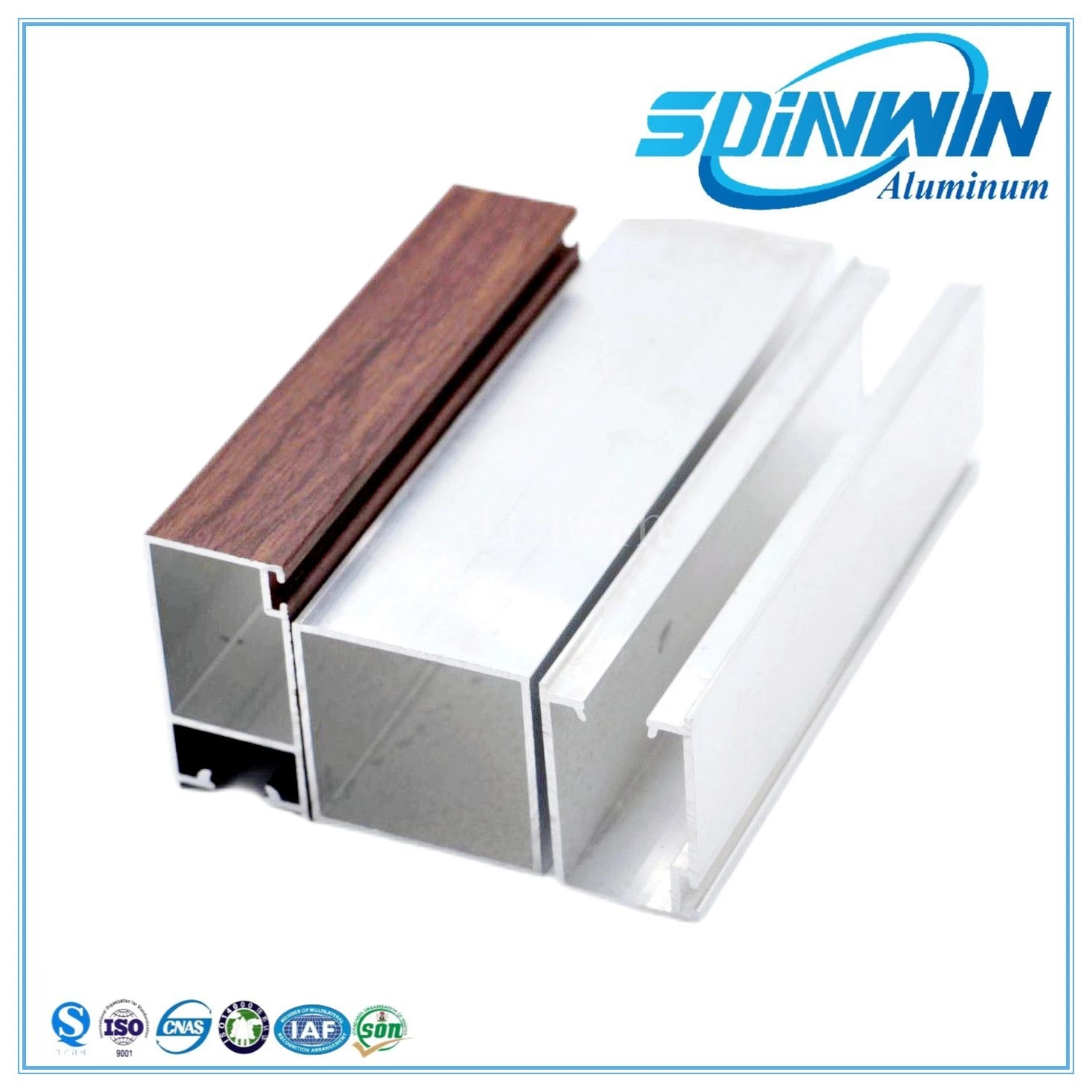 Aluminium Profiles Wood Grain/Powder Coated Windows Profile by Sdinwin