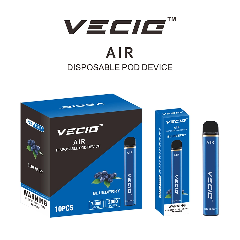 Vecig Air 2000 Puffs Bang XXL 1800 Cuvie Plus 1200 High Nicotine E-Cig Disposable/Chargeable Vape Pen Mesh Coil