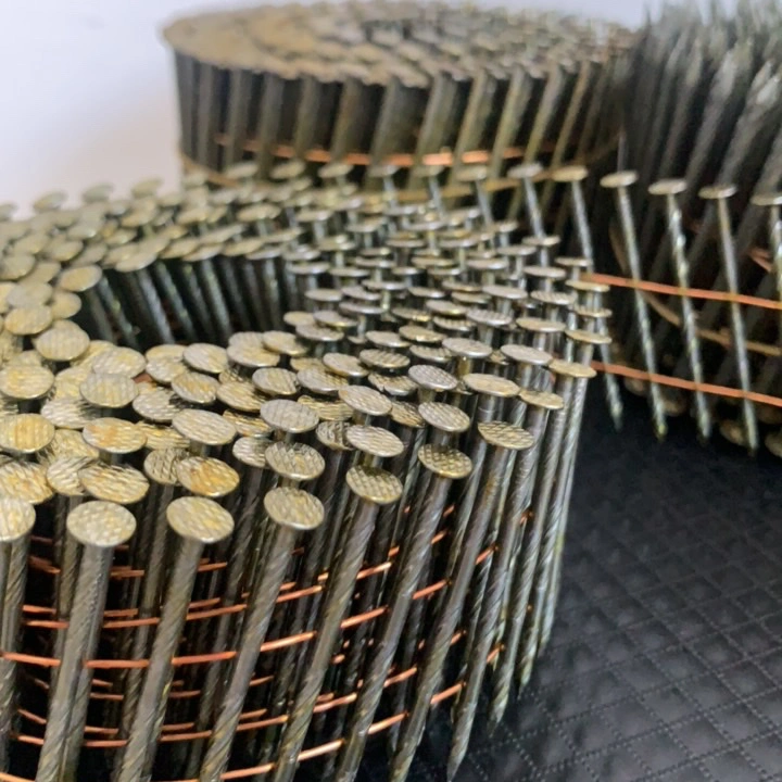 Boa fábrica revestimento de preço bobina palete de 2,5 mm rosca de espiral Pregos