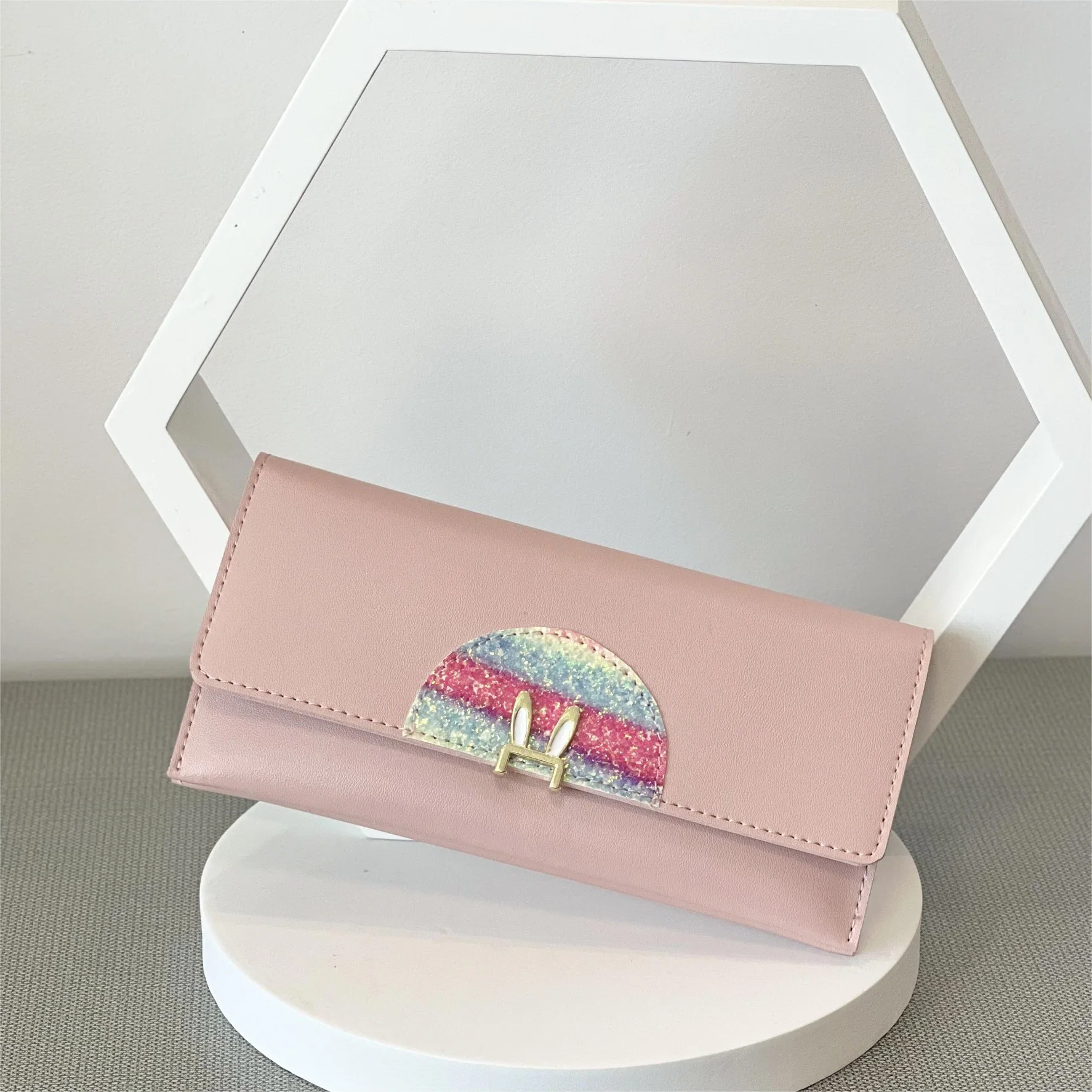 Simple Ear Buckle Long Wallet Clutch