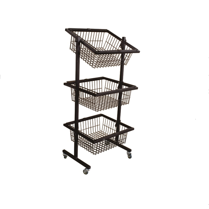 Supermarket Wire Mesh Storage Hanging Display Rack Shelves