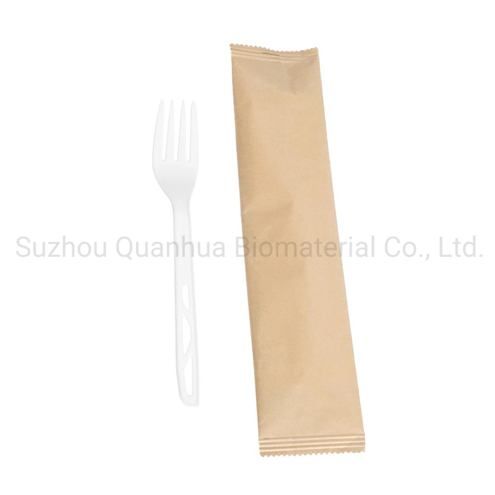 Quanhua Disposable Cutlery Kit Cornstarch Biodegradable Forks Spoons and Knives Compostable Cutlery Set