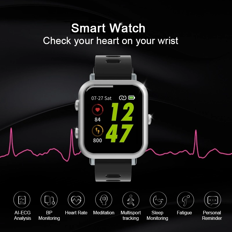 High-End Waterproof Step Counter Sleep Record ECG Watch