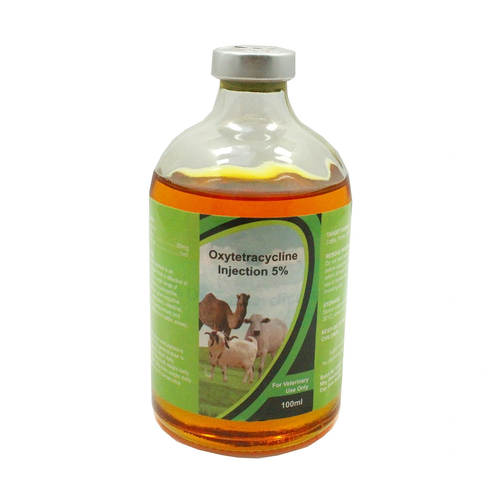 GMP Certified Veterinary Oxytetracycline Injection 5% 50ml for Livestock Farm Cattle Sheep Pig Goat Horse