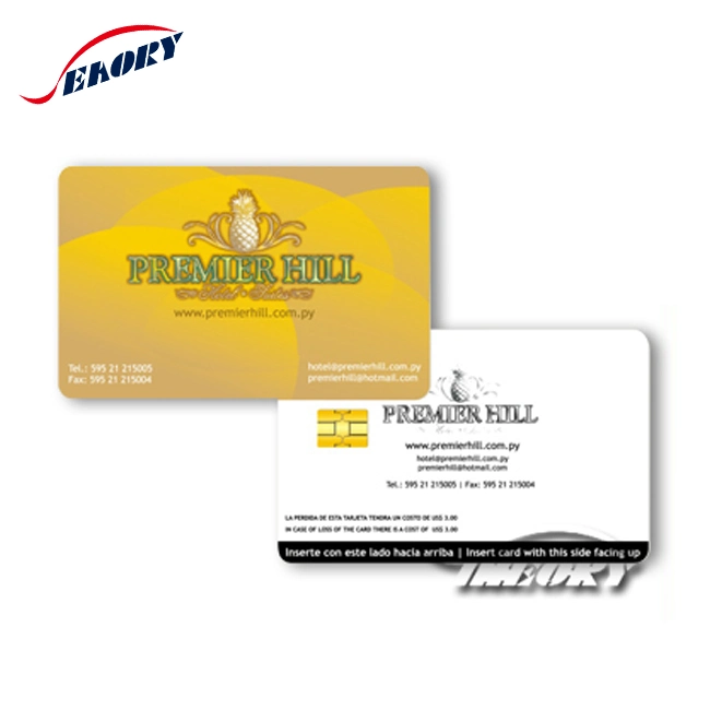 FM4428 FM4442 Sle5524 Tarjeta IC de contacto de plástico personalizado RFID inteligente Tarjeta