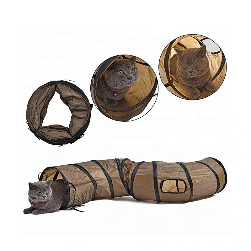 Collapsible forme s drôle Cat jouer Tunnel trou Peek Pet Wit jouets long tunnel Cat Toy