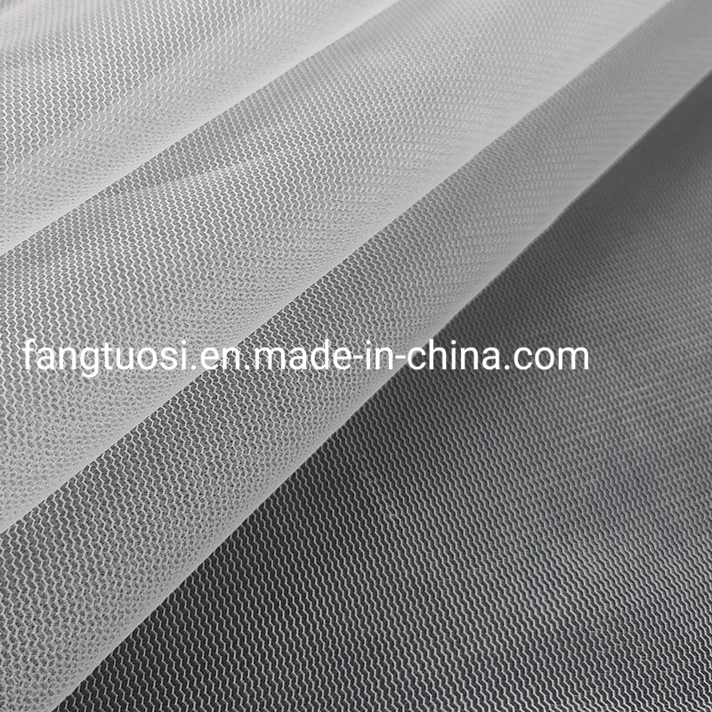 Cheap High-Quality Recycled 100 Polyester Mesh Warp Fabric for Wedding Dress