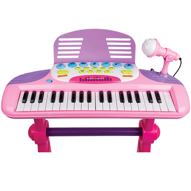 As crianças 37 Teclas Piano Multifuncional Brinquedos Microfone órgão electrónico Educação instrumento musical brinquedos com cadeira MP3 Line Instrumentos Musicais Toy