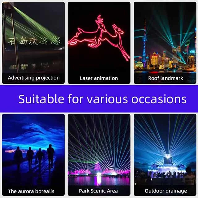 Clubmax Laser Light Show Projectors 15W 20W 30W 40W IP65 Waterproof Outdoor Animation Laser Light