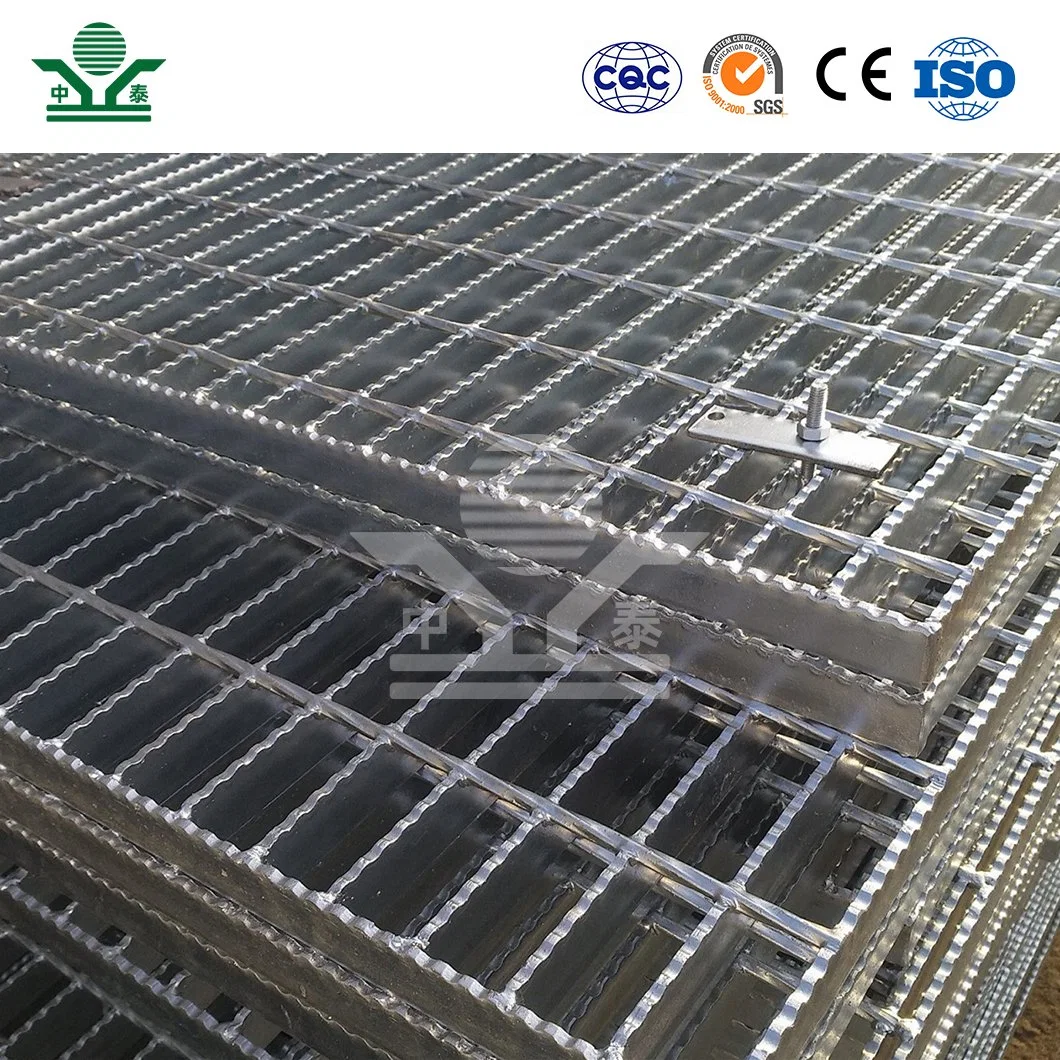 Zhongtai Linear Grated Drain China Manufacturers Steel Walkway Grating 1 - 1/2 Inch X 1/8 Inch Paint Plain Steel Grating