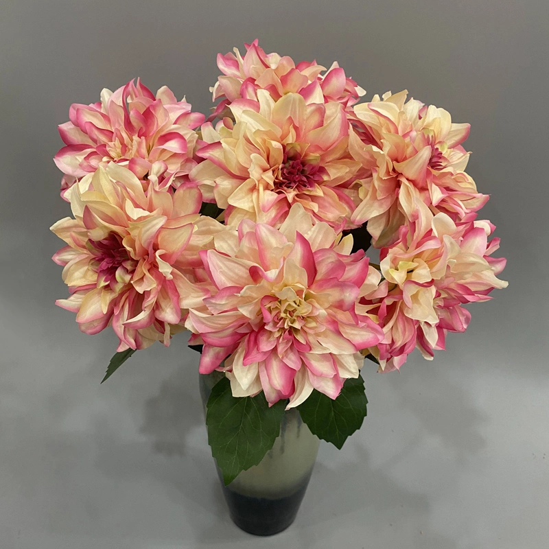 Artificial Dahlia Flower Artificial Single Stem Dahlia Flower for Wedding Home Decoration