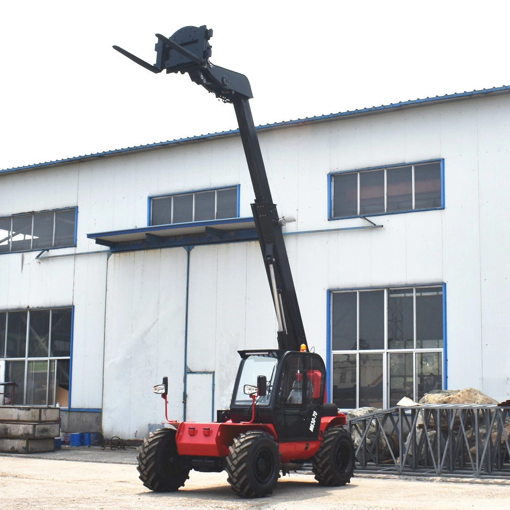 Hot Sale Telehandler 3ton 7m Telescopic Handler All Terrain Telescopic Forklift with Bucket Farm Agricultural Equipment