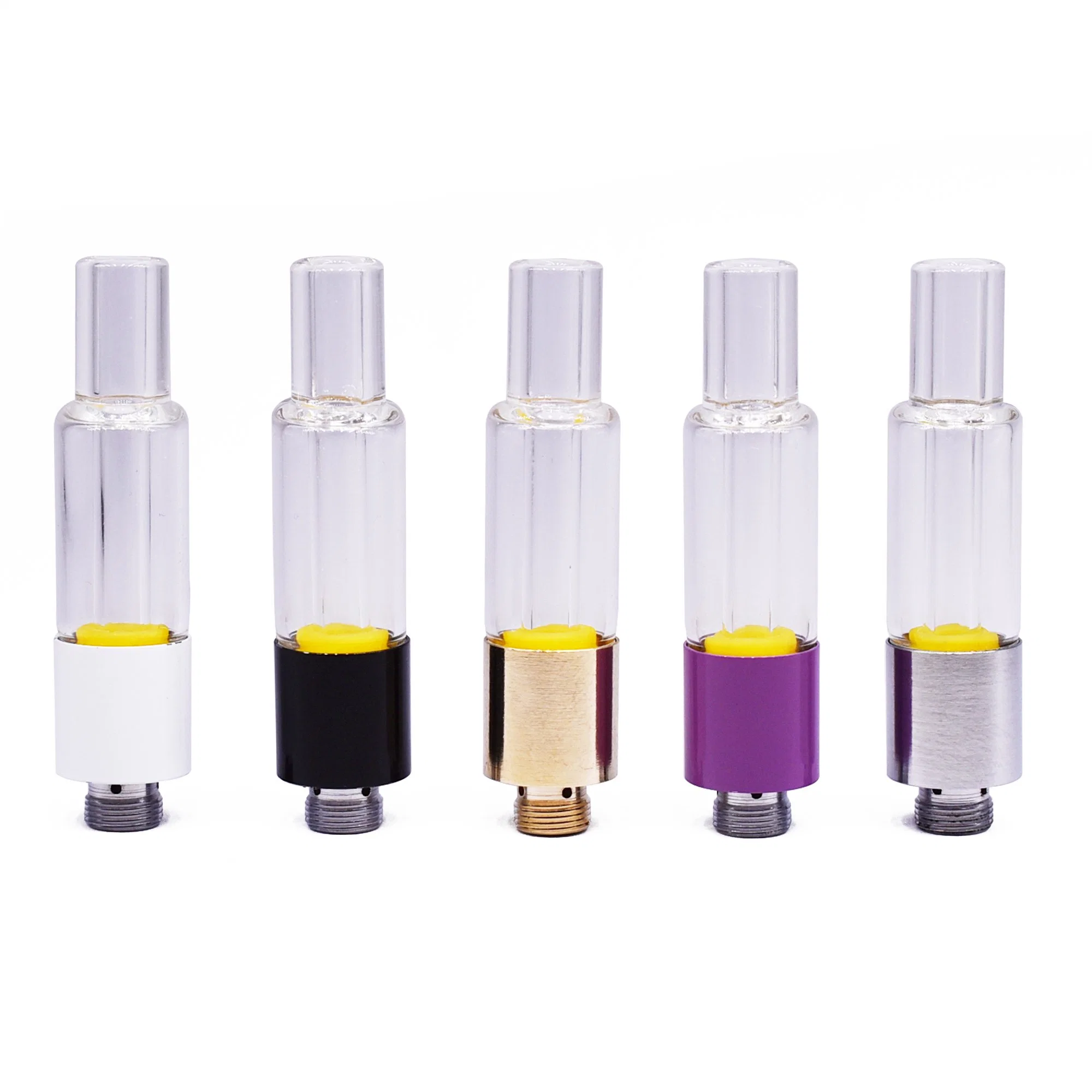 Prix de gros 0.5ml/1ml huile capacité d'huile épaisse Cartomizer plein verre Bobine céramique 510 filetage dans cartouche de forme