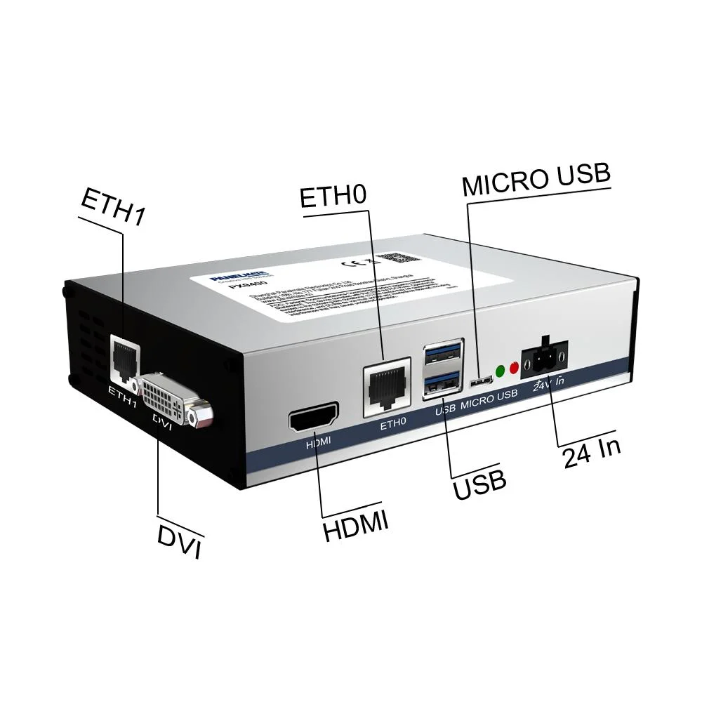 Px9400 PLC Raspberry PI4 CoDeSys Raspberry CM4 Debian GNU Linux4.14/1.4 Módulo de computação 4-Core Cortex-A53 GHz de 64 bits e pré-instalado industrial Mini Box PC