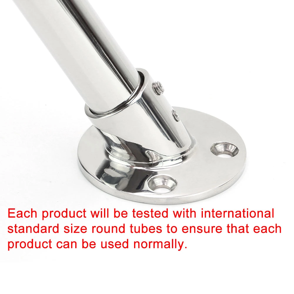 Boat Hand Rail Fitting 316 Stainless Steel Round Pipe Base 60 Degree Yacht Pipe Base