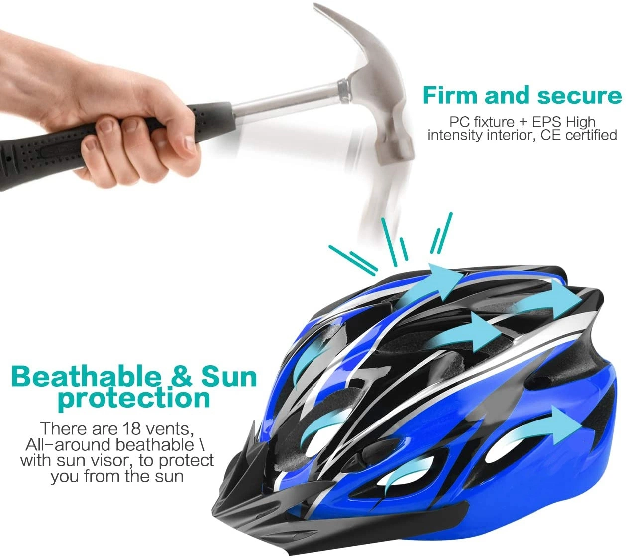 Adjustable Helmet Bicycle Road Bike Helmet/Mountain Bike Helmet/Cycle Helmet Bicycle Sport for Adults