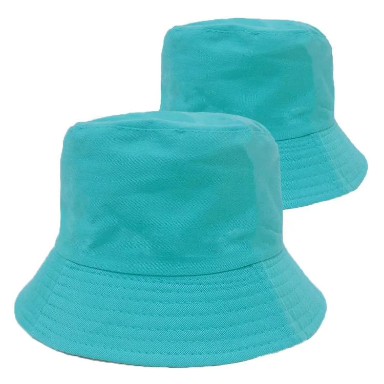 Fisherman Solid Color Kids Adult Summer Sun Caps Logo Customized Bucket Hats