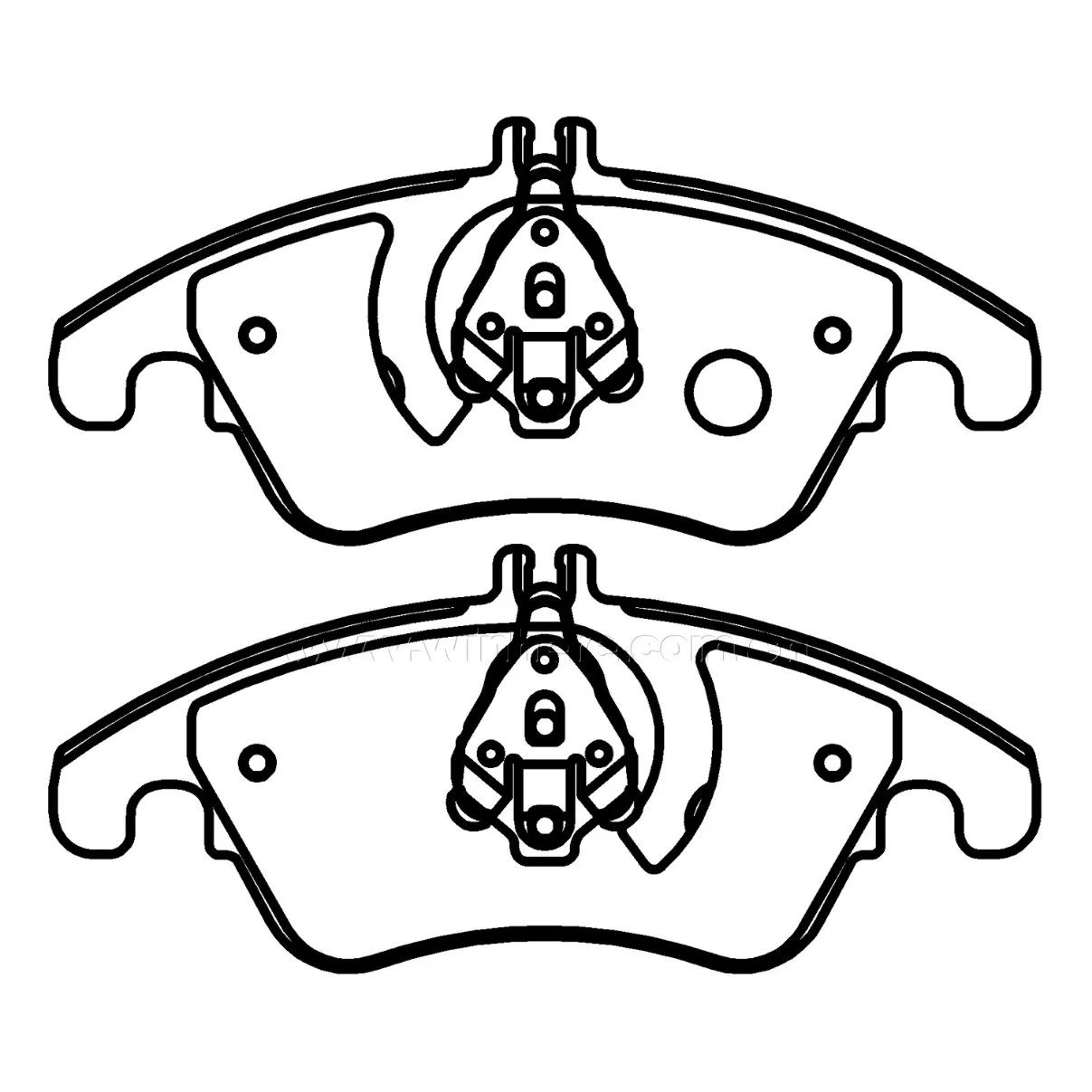 D1342-8453 Semi-metallic Low-steel Ceramic Brake Pad with ECE R90 MERCEDES-Benz CLS400