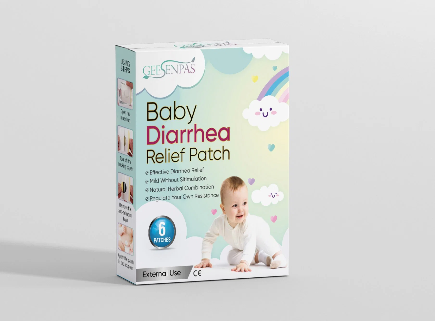 Children Baby Health Care Adult Fever Cold Anti Diarrhea Patch