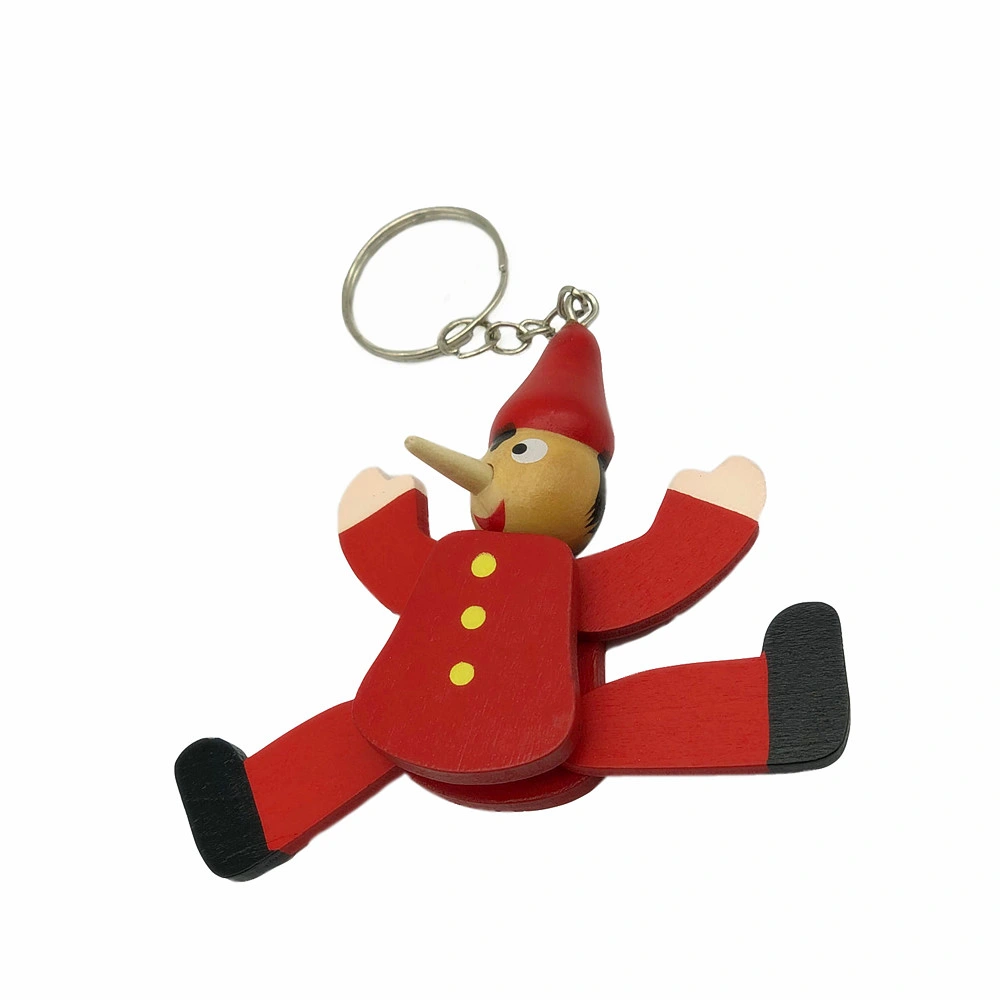 Pinocchio Cartoon Wooden Souvenir Keychains