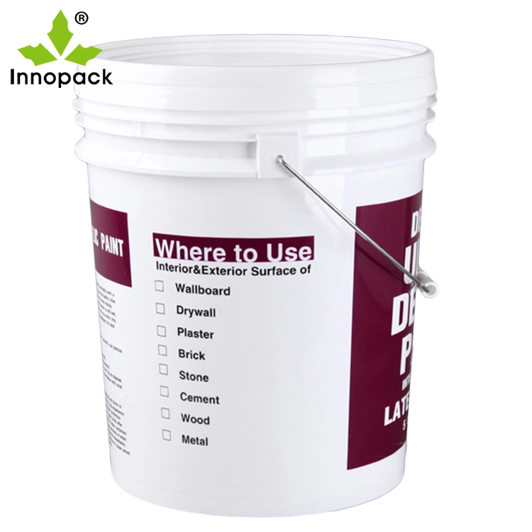 Water Tight Packaging Painting Barrels 18L Sturdy Plastic Bucket