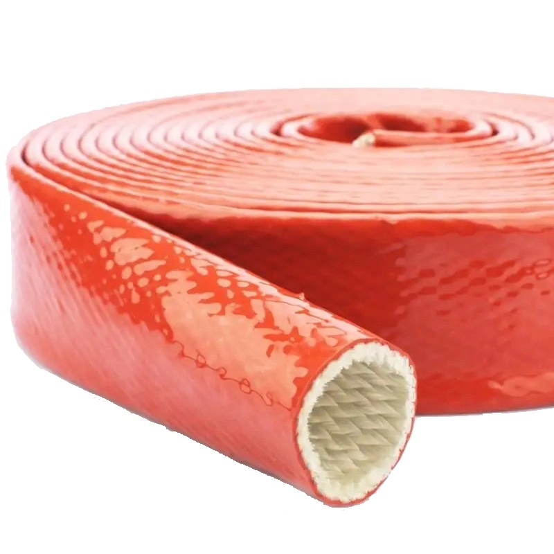 Heat-Insulation Protection Silicone Fiberglass Hose Protective Sleeve