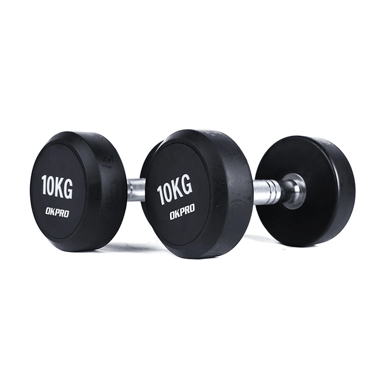 Wholesale/Supplier Custom Logo Weight Lifting Sports Gym Equipment Rubber Dumbbell