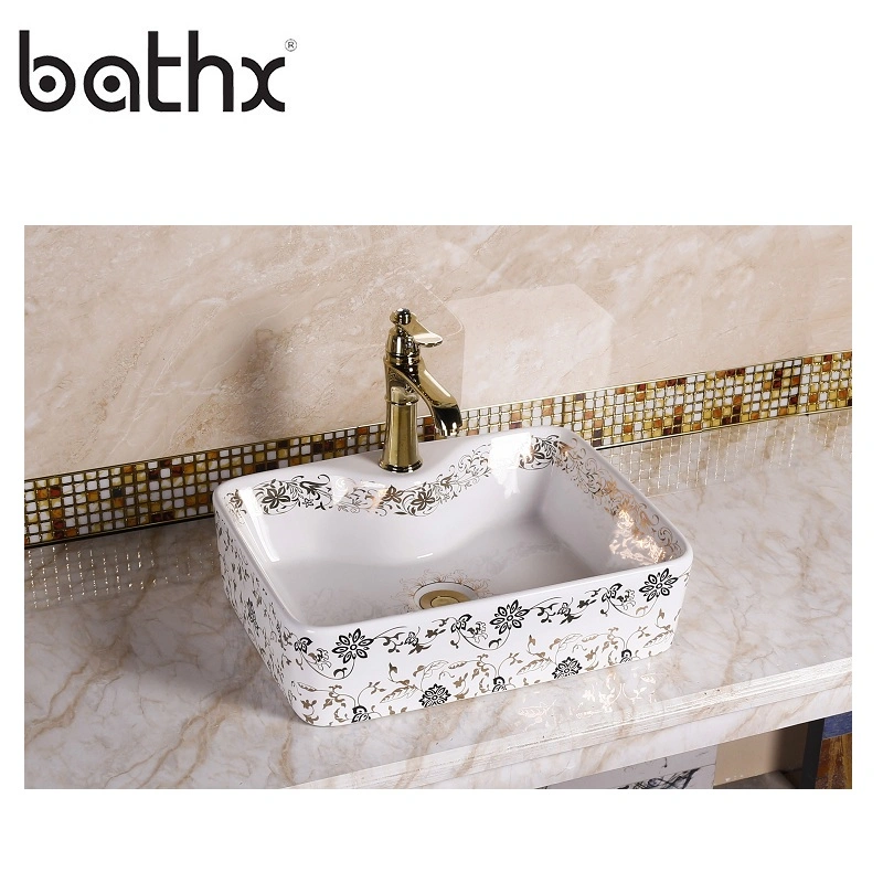 Beliebte Design Sanitär Badezimmer Lavabo Wash Hand Eitelkeit Keramik Künstlerische Becken